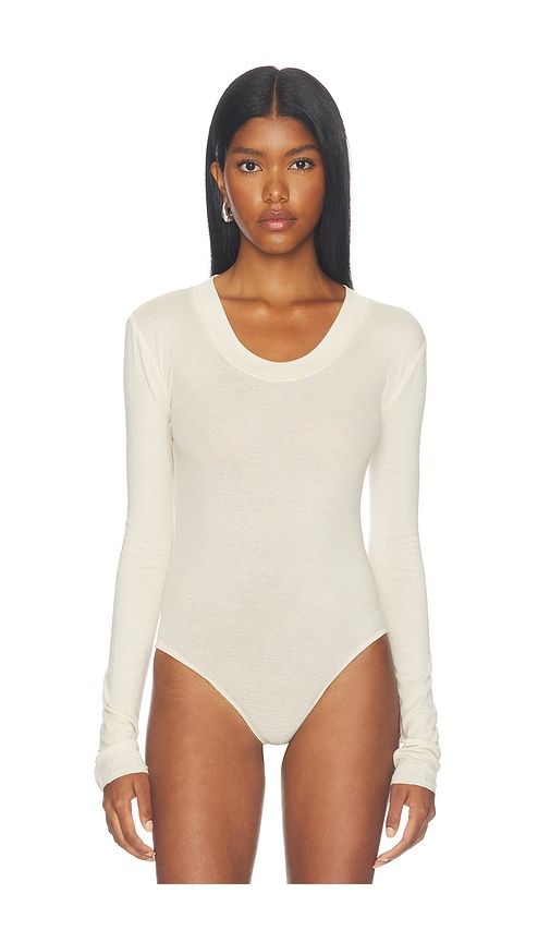 Crew Neck Bodysuit in Cream. - size L (also in M, S, XS) - Entire Studios - Modalova