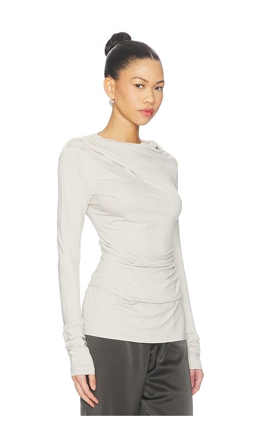 Drape Top in Grey. - size L (also in M, S, XS) - Entire Studios - Modalova