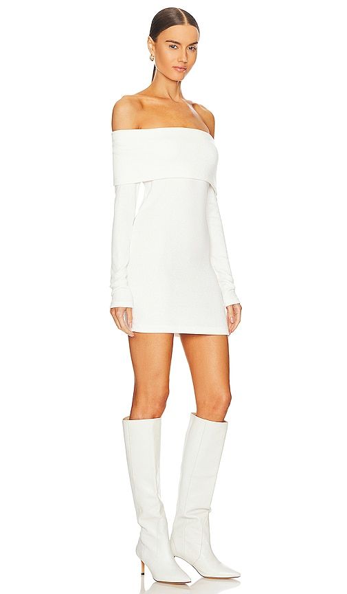 X REVOLVE Off-shoulder Sweater Mini Dress in White. - size M (also in L) - Enza Costa - Modalova
