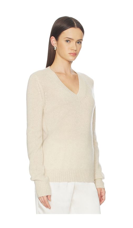 Cashmere V-Neck Pullover in Beige. - size L (also in XS) - Enza Costa - Modalova