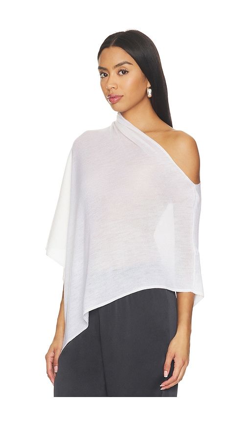 Tissue Cashmere Poncho in White - Enza Costa - Modalova
