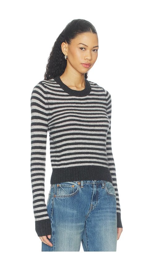 Cashmere Shrunken Crewneck Sweater in Grey. - size L (also in M, S, XS) - Enza Costa - Modalova