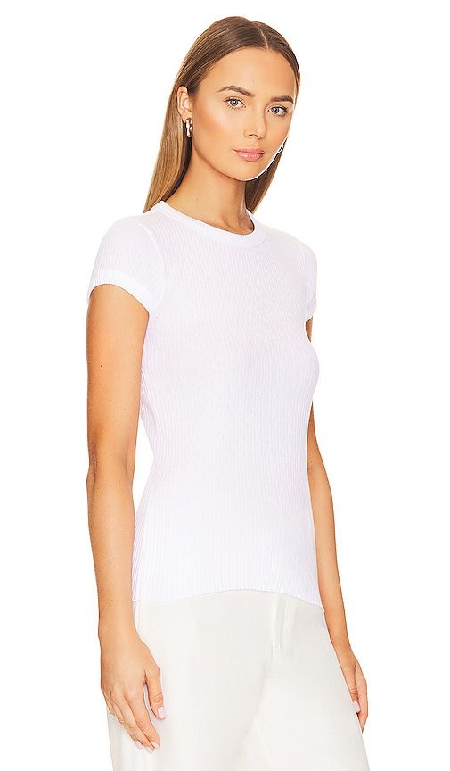 Pointelle Cap Sleeve Crew in . - size M (also in S, XL, XS) - Enza Costa - Modalova