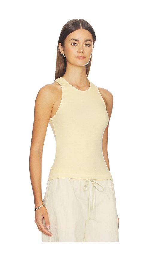 Cotton Rib Boy Tank in Lemon. - size M (also in S, XS) - Enza Costa - Modalova