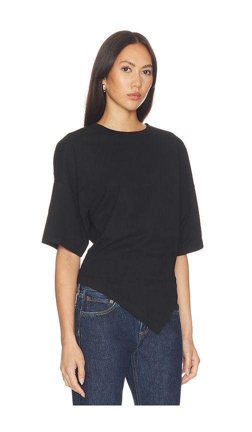 Supima Structured Jersey Assymetrical Tee in . - size S (also in XS) - Enza Costa - Modalova