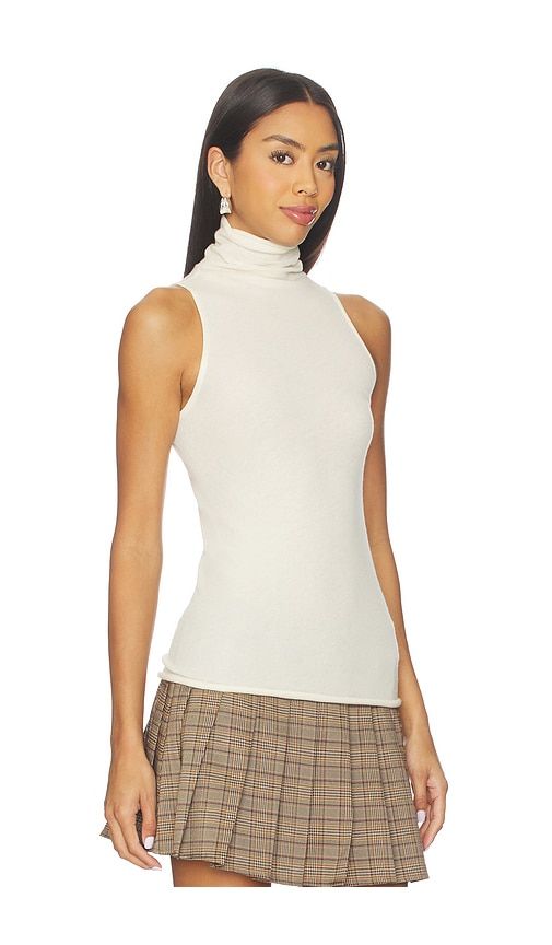 Cashmere Halter Turtleneck Top in Neutral. - size L (also in M, XS) - Enza Costa - Modalova