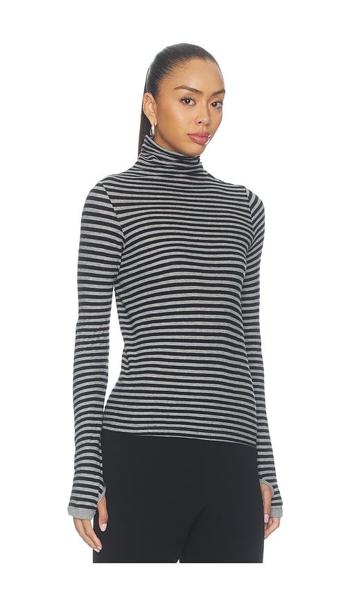 Cashmere Jersey New Classic Turtleneck in Mini Stripe in Multi. - size M (also in S, XL, XS) - Enza Costa - Modalova