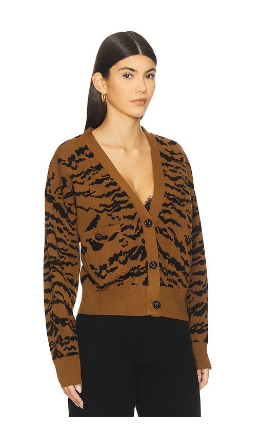 Icali Zebra Cardigan in Brown. - size M (also in S) - Essentiel Antwerp - Modalova