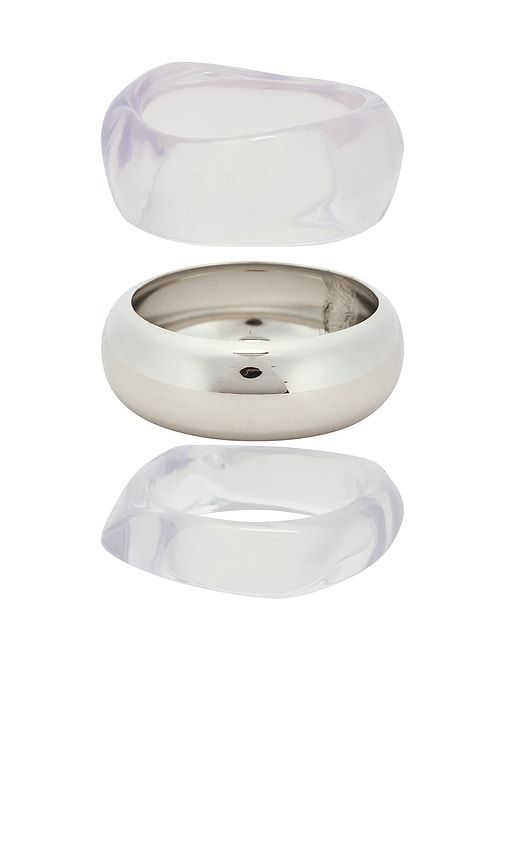 Liquid Resin Bangles Set Of 3 in Neutral - Epifene - Modalova
