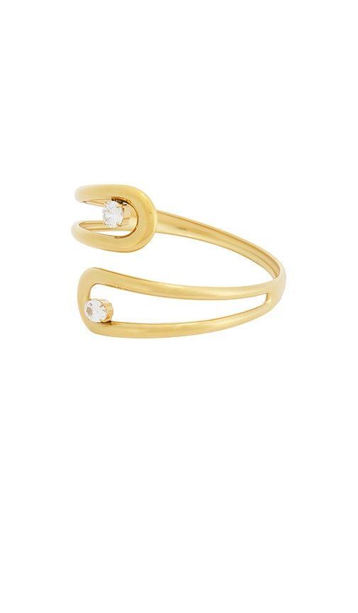 Crystal Wrap Around Arm Cuff in Metallic - Epifene - Modalova
