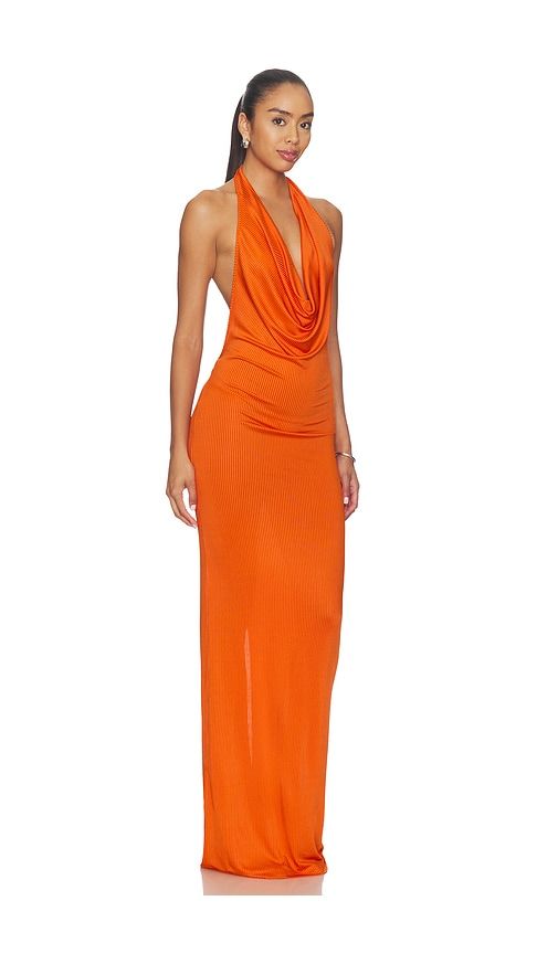 Gisele Maxi Dress in Orange. - size L (also in M, S, XL, XS) - Eterne - Modalova