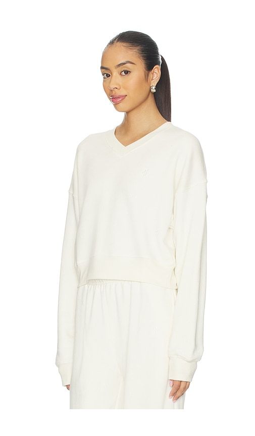 Cropped V-neck Sweatshirt in . - size L (also in XS) - Eterne - Modalova