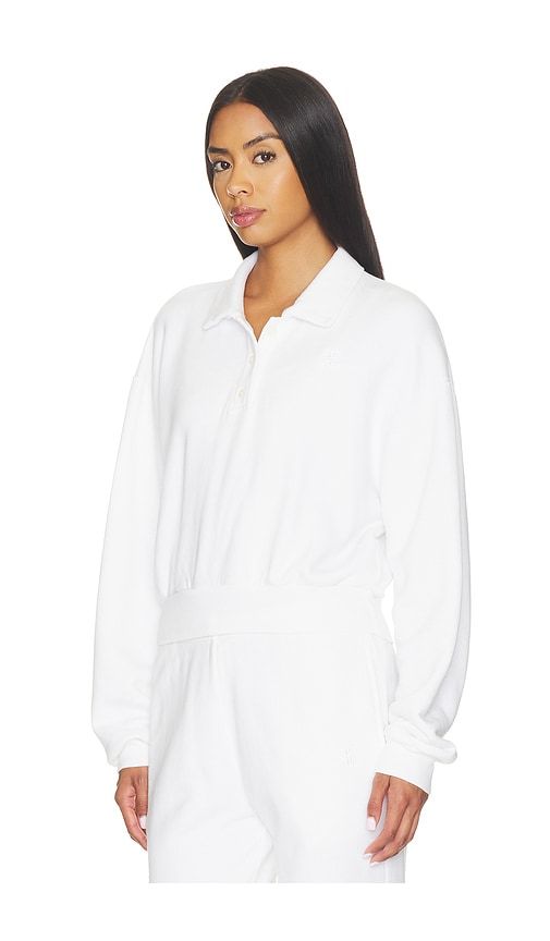 French Terry Cropped Polo Sweatshirt in . - size L (also in M, S) - Eterne - Modalova