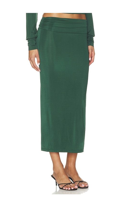 Elsa Liquid Jersey Midi Skirt in Green. - size M (also in S, XL, XS) - Eterne - Modalova