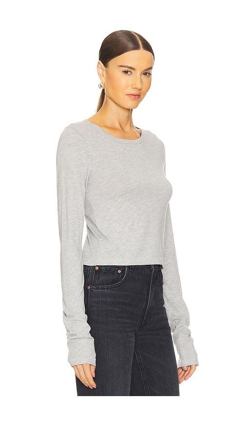Long Sleeve Baby Tee in Grey. - size M (also in S, XS) - Eterne - Modalova
