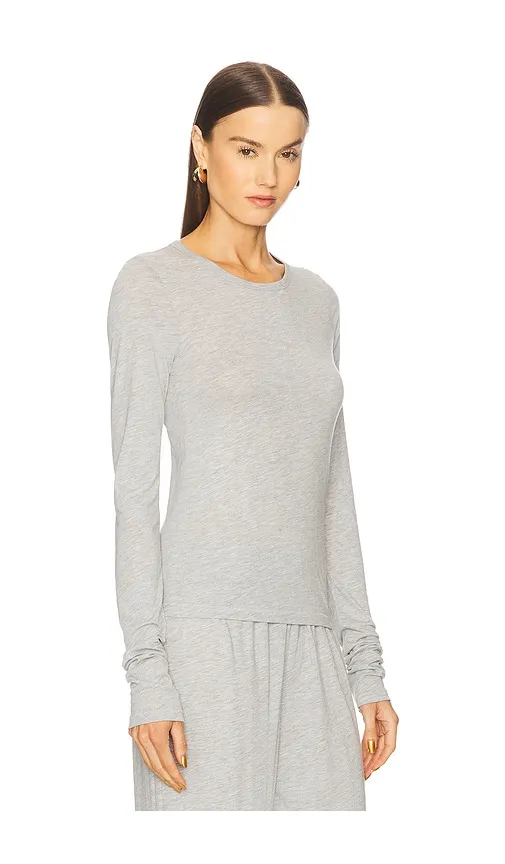 Fitted Crewneck Long Sleeve Top in Grey. - size L (also in XL) - Eterne - Modalova