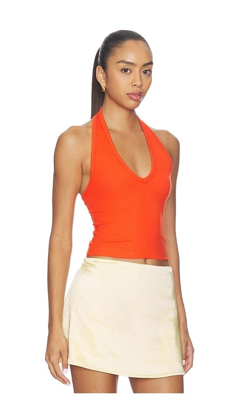 Cropped Halter Top in Orange. - size L (also in XL) - Eterne - Modalova