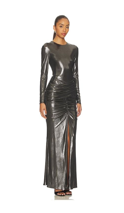 Stella Gown in Metallic Silver, grey. - size 0 (also in 2, 4, 6, 8) - ET OCHS - Modalova