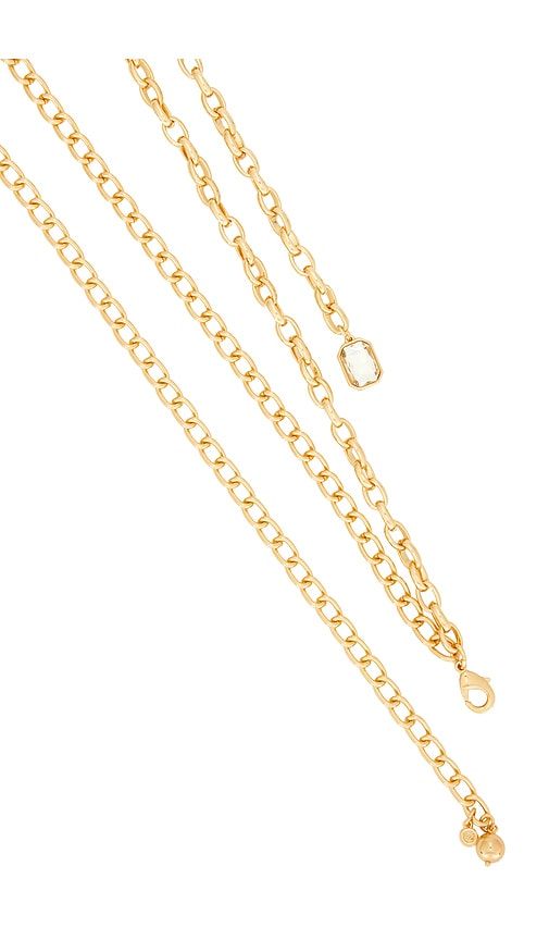 Crystal Pendant Chain Belt in Metallic - Ettika - Modalova