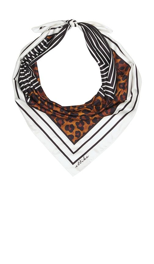 Leopard Stripe Scarf in - Ettika - Modalova