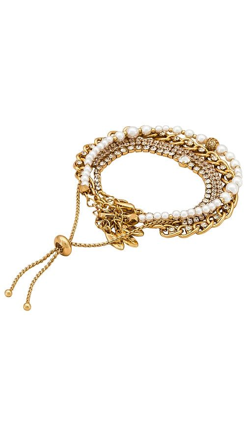 Chain Bracelet Set in Metallic - Ettika - Modalova