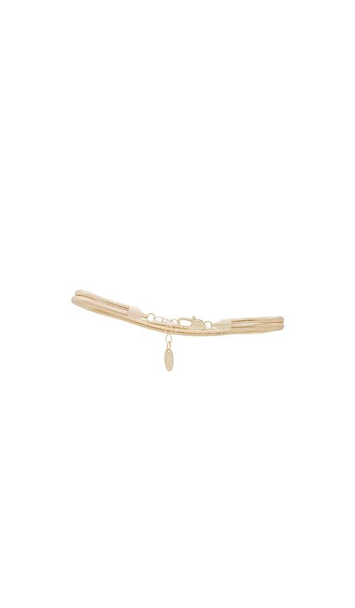 Slinky Snake Double Chain Anklet in Metallic - Ettika - Modalova