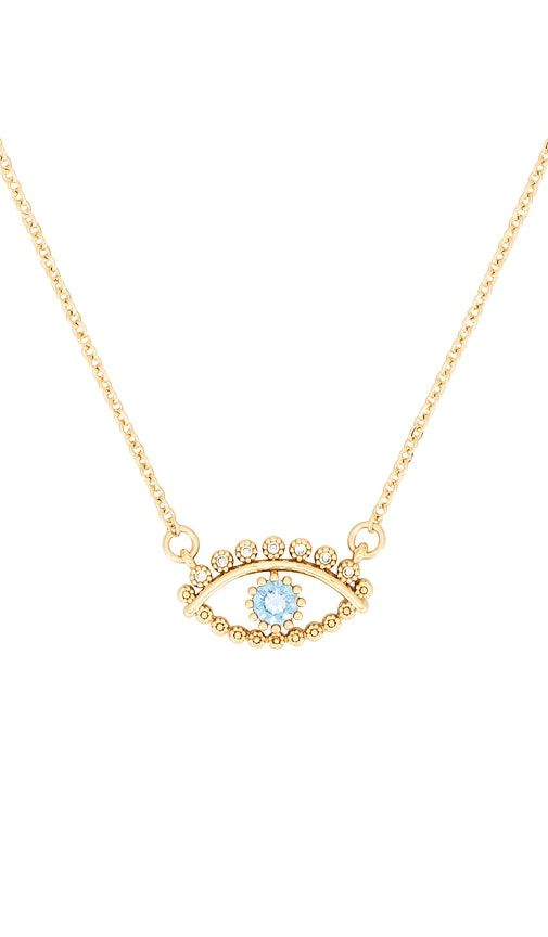 All Knowing Eye Crystal Necklace in Metallic - Ettika - Modalova