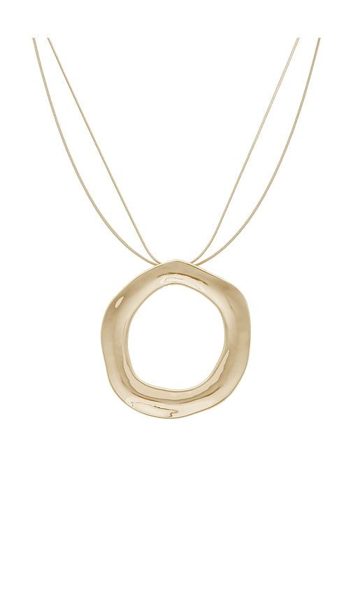 Open Circle Statement Necklace in Metallic - Ettika - Modalova
