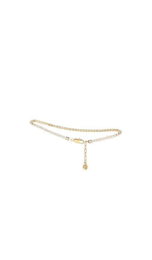 Single Crystal Band Anklet in Metallic - Ettika - Modalova