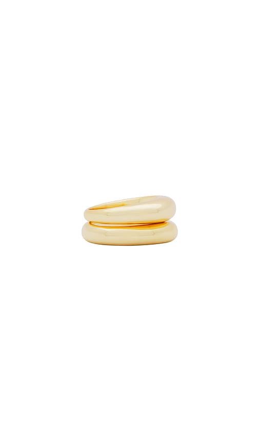 Modern Dome Ring Set in Metallic . - size 5 (also in 7, 8) - Ettika - Modalova