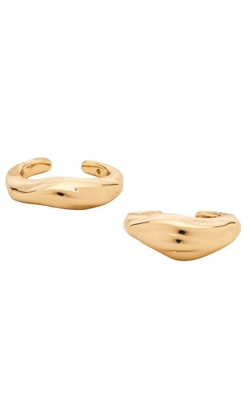 Liquid Lux Ear Cuff Set in Metallic - Ettika - Modalova