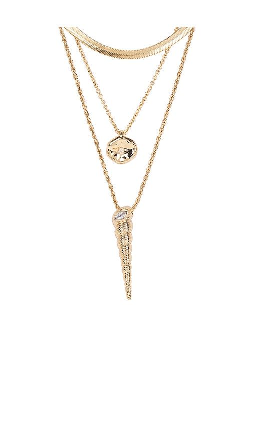 Oceanic Dreams Layered Necklace in Metallic - Ettika - Modalova