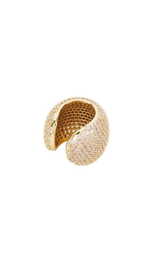 Crystal Statement Chunky Ear Cuff in Metallic - Ettika - Modalova