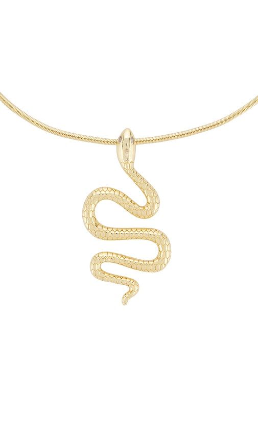 Slithering Snake Chain Choker in Metallic - Ettika - Modalova