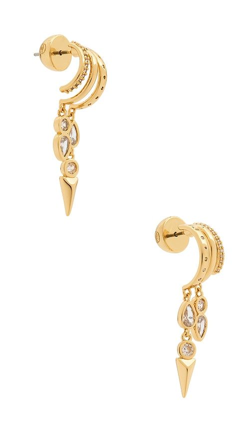 Royal Crystal Drop Earrings in Metallic - Ettika - Modalova