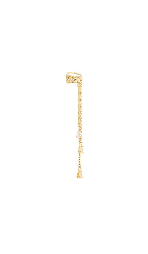 Crystal Waterfall Ear Cuff Earrings in Metallic - Ettika - Modalova