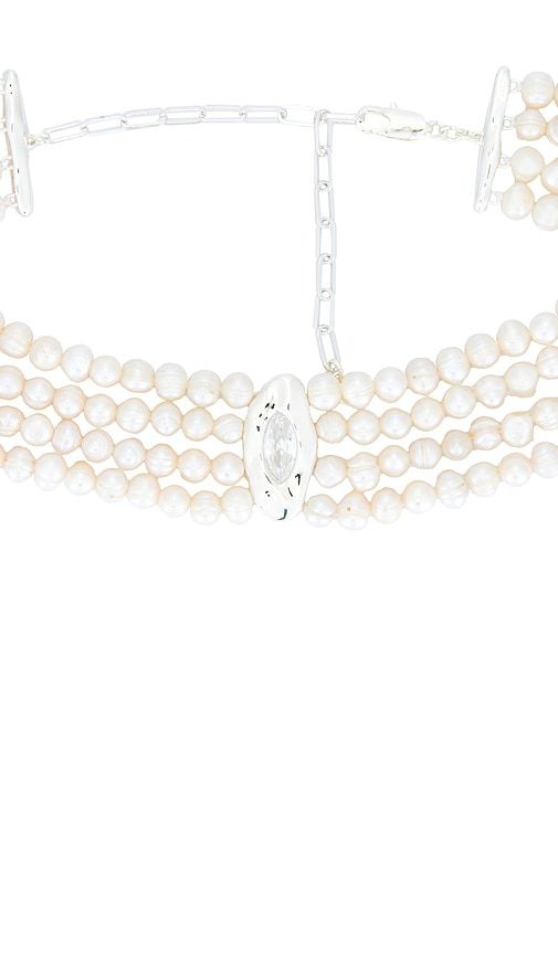 Liquid Luxe Pearl Statement Choker in Metallic - Ettika - Modalova