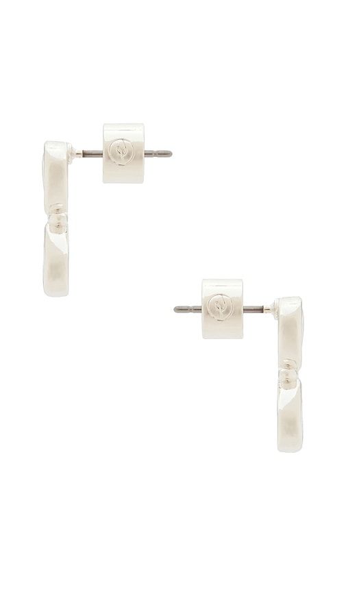 Infinity Crystal Stud Earrings in Metallic - Ettika - Modalova