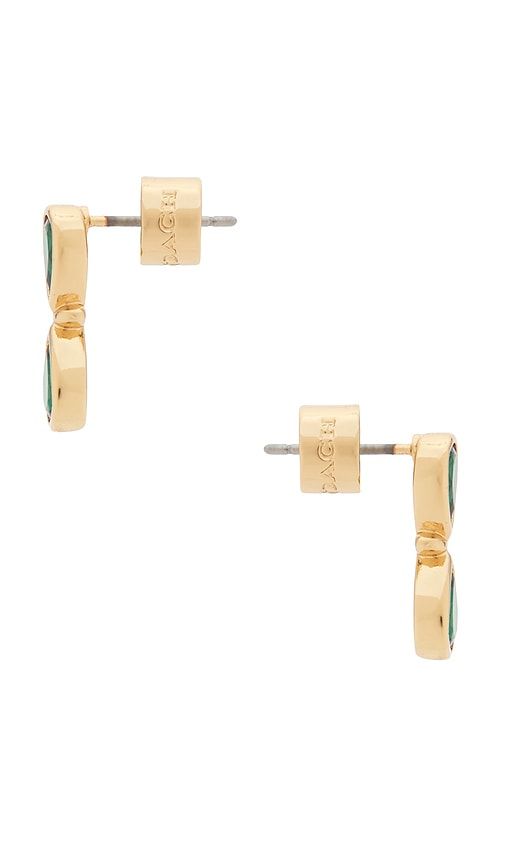 Infinity Crystal Studs in Green - Ettika - Modalova