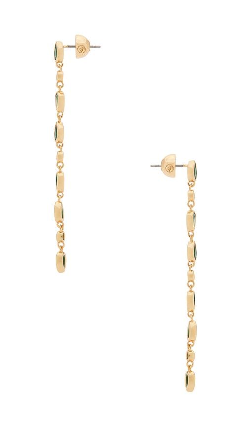 Crystal Rainfall Earrings in Green - Ettika - Modalova