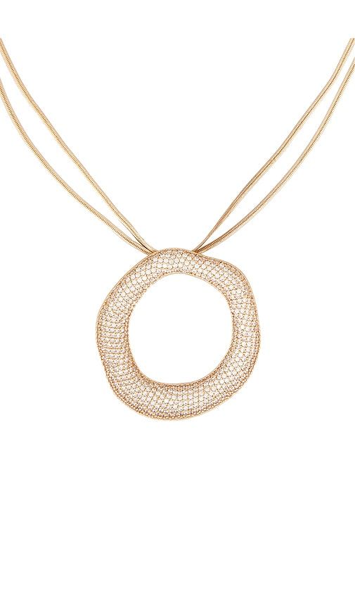 Open Circle Pave Necklace in Metallic - Ettika - Modalova