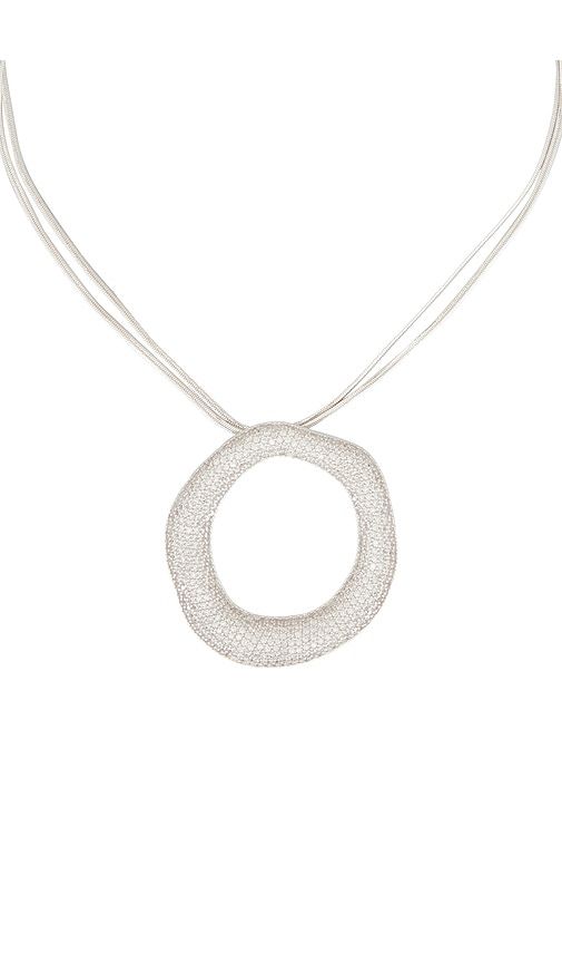 Open Circle Pave Necklace in Metallic - Ettika - Modalova