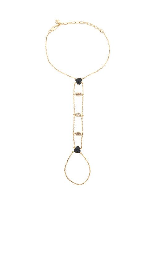 Black Solstice Hand Chain in Metallic - Ettika - Modalova