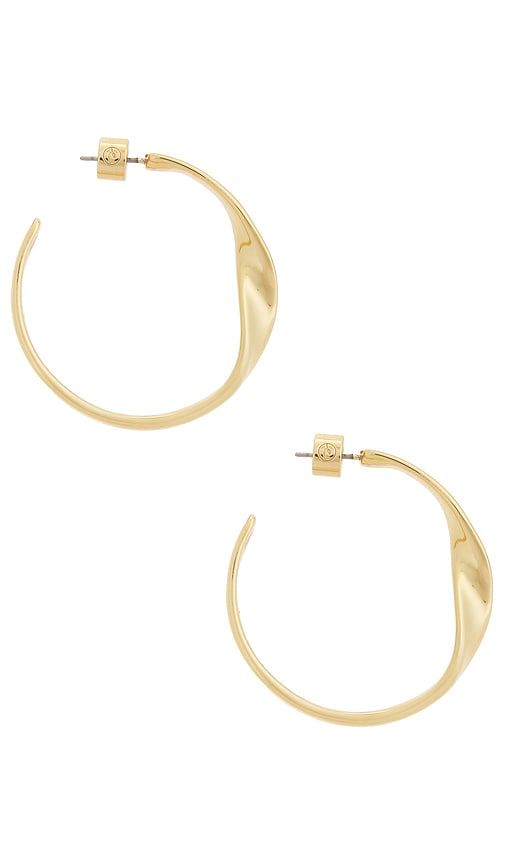 Heirloom Twist Medium Hoop Earrings in Metallic - Ettika - Modalova