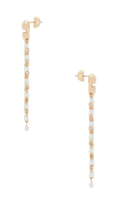 Mykonos Shell Dangle Earrings in Metallic - Ettika - Modalova