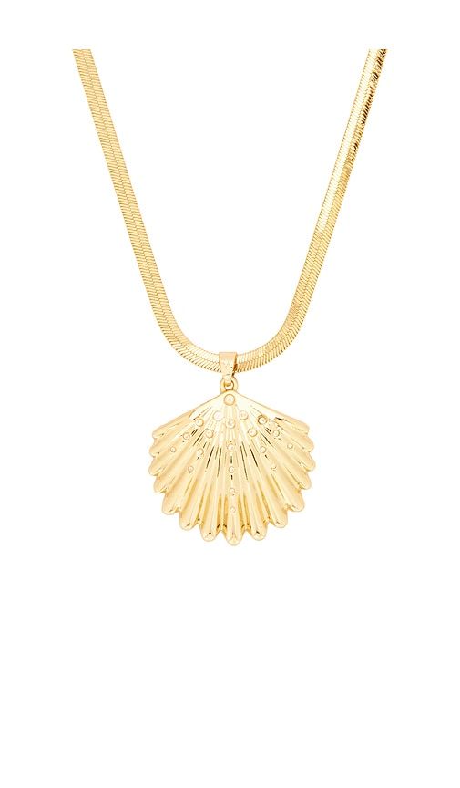 Herringbone Shell Necklace in Metallic - Ettika - Modalova