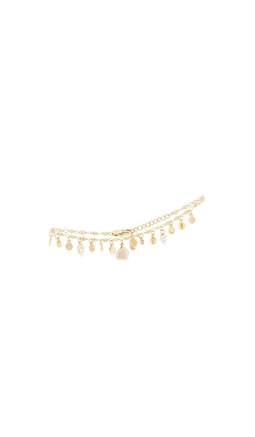 Let's Go Coastal 18k Plated Anklet in Metallic - Ettika - Modalova