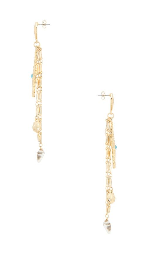 Starfish Seeker Drop Earrings in Metallic - Ettika - Modalova