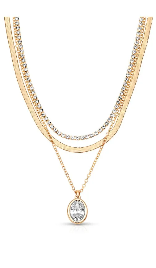 Tbc Layered Necklace in Metallic - Ettika - Modalova