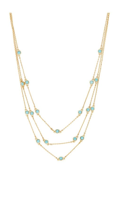 Crystal Dot Layered Necklace in Metallic - Ettika - Modalova